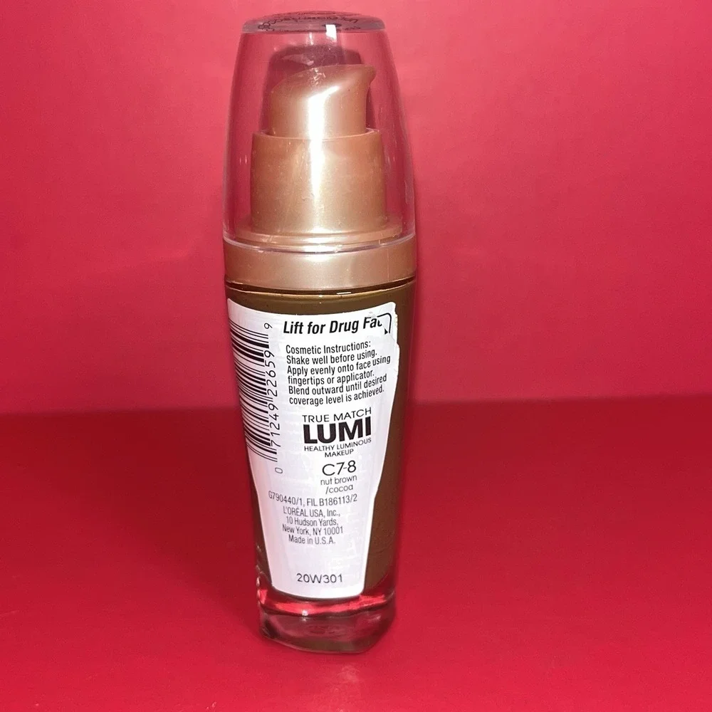 Loreal True Match LUMI Healthy Luminous Foundation C7-8 Nut Brown Cocoa SPF 20